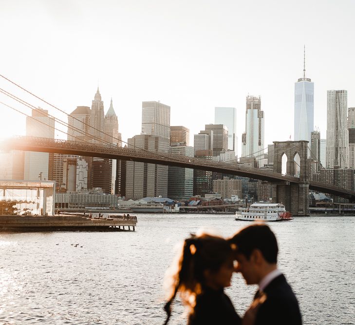 Intimate Elopement In New York City With Bride In Black Sweater And Blue Tulle Skirt And A Ponytail With Images From Forester Fotografos