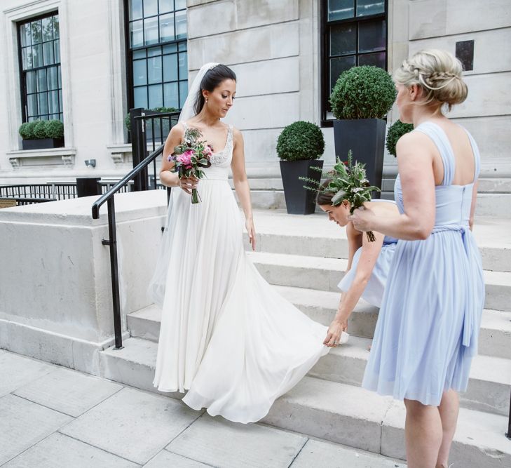 Bride in Jenny Packham Wedding Dress | Natalie J Weddings