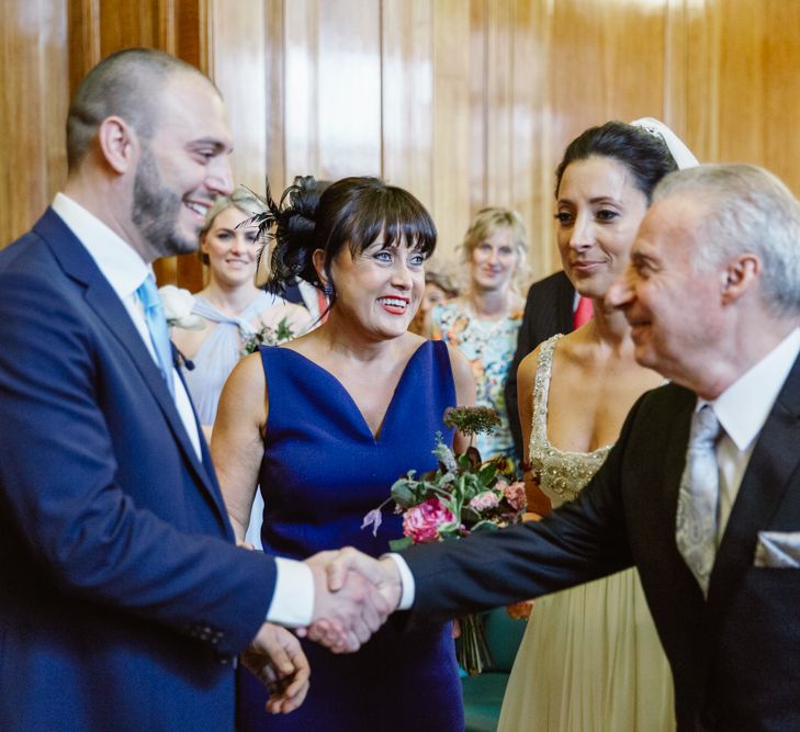 Bride in Jenny Packham Wedding Dress | Groom in Suit Supply | Hackney Town Hall Wedding | Bride in Jenny Packham Wedding Dress | Natalie J Weddings