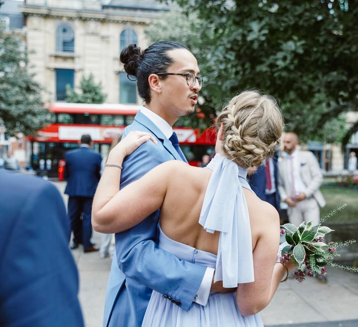 Bridesmaid Braided Up Do | Lilac ASOS Dress | Natalie J Weddings