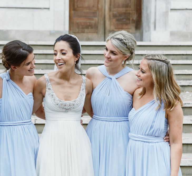 Bride in Jenny Packham Wedding Dress | Lilac ASOS Dress | Natalie J Weddings