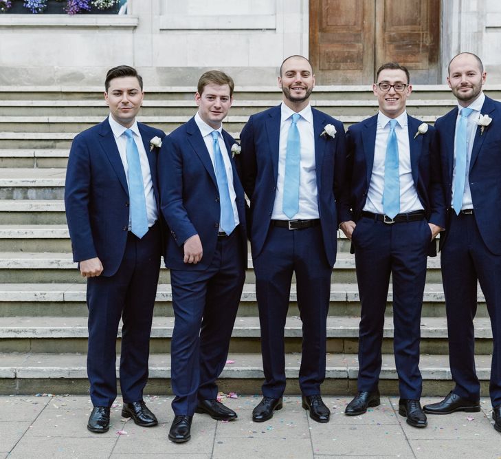 Groomsmen in Suit Supply | Hackney Town Hall Wedding | Natalie J Weddings