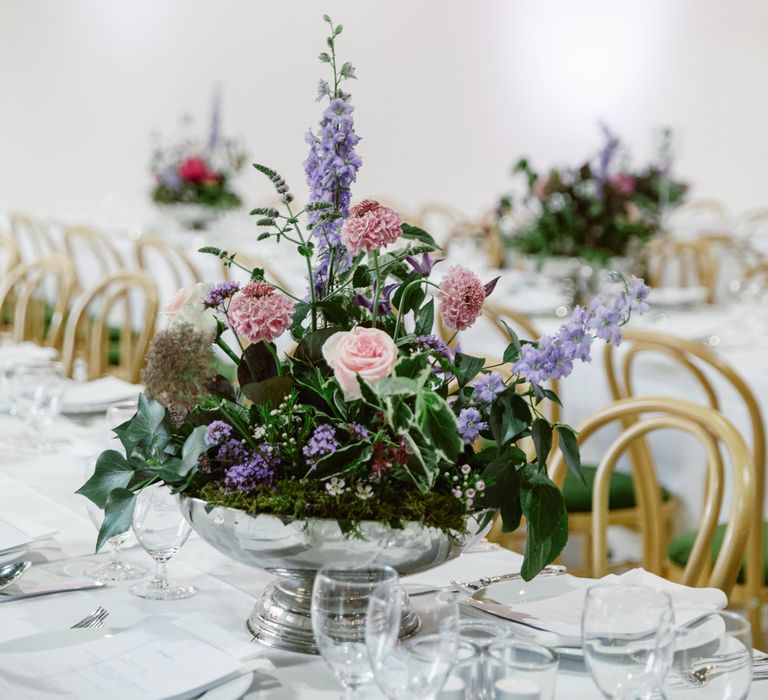 Floral Arrangement | Alva Studios, London Wedding Reception | Natalie J Weddings