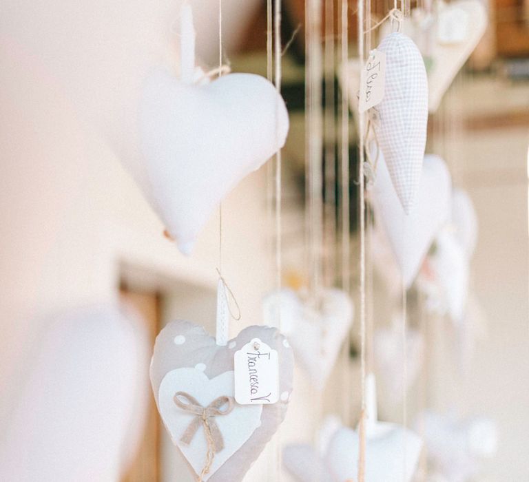 Hanging Hearts Wedding Favours & Decor