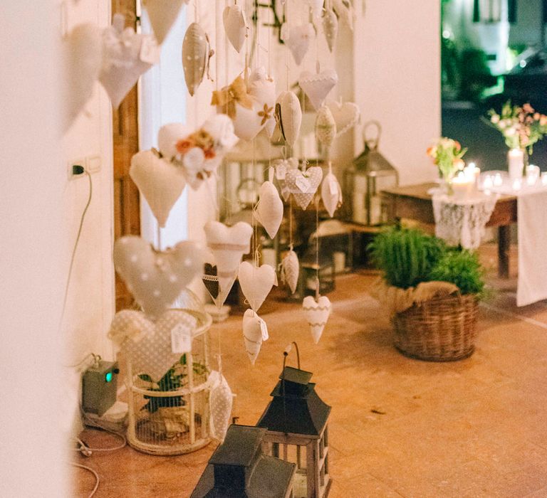 Hanging Hearts Wedding Favours & Decor