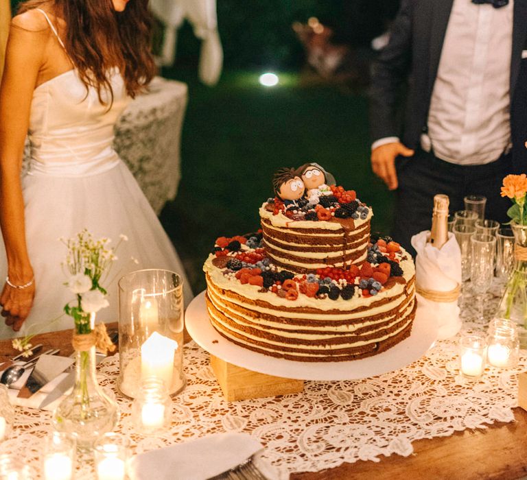 Bride & Groom Cutting the Cake