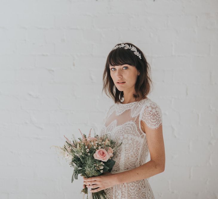 Rhapsody vine of leaves headpiece by Ivory and Co