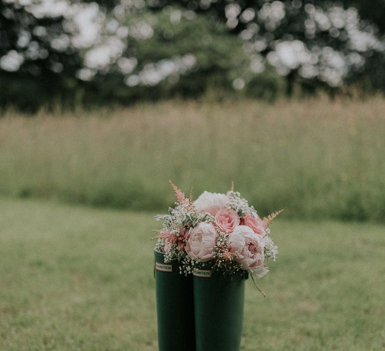 Hunter Wellies | Pink Bouquet