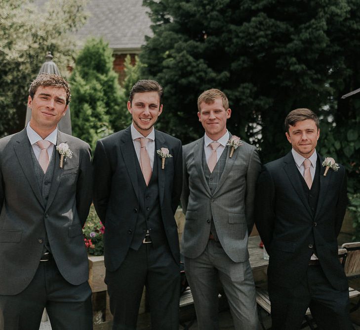 Groomsmen in Grey Hackett in London Suits