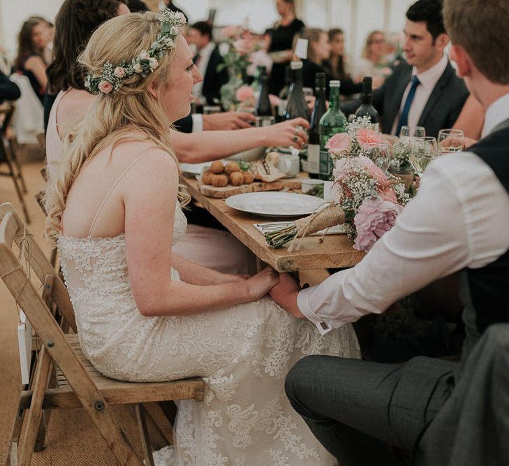 Bride & Groom Holding Hands