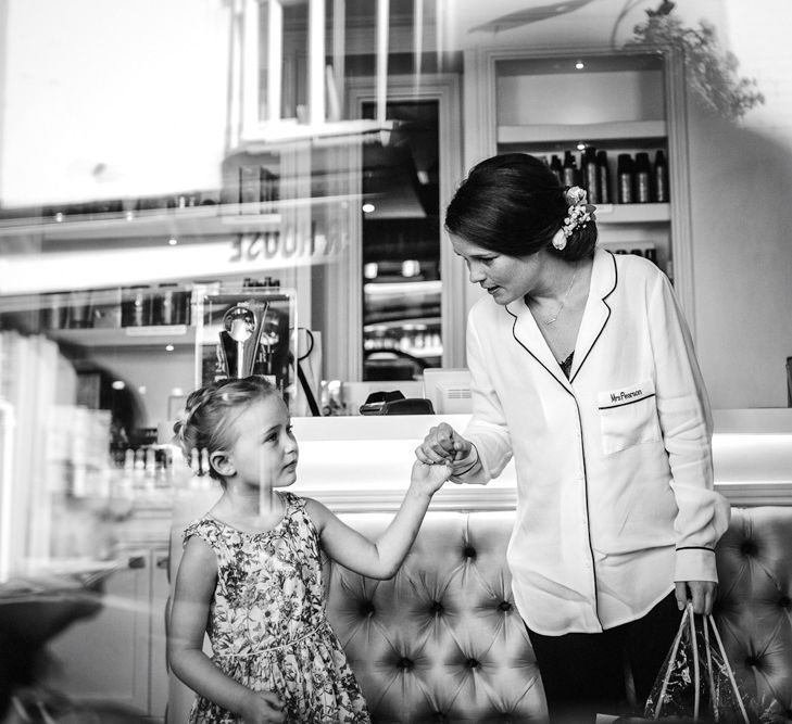 Bride & Flower Girl Getting Ready Image By Steve Gerrard Photography