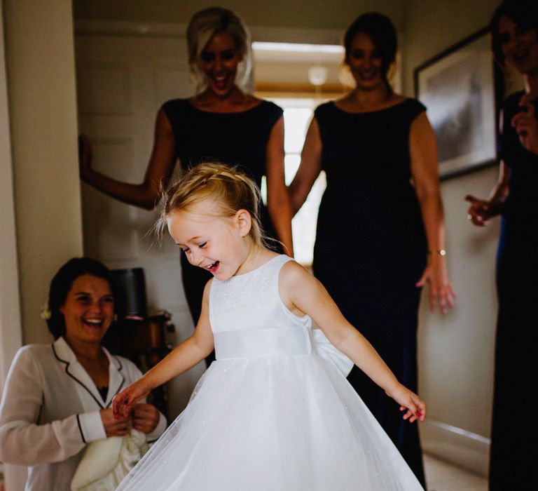 Flower Girl In White Dress