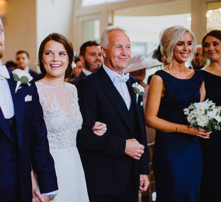 Elegant White Wedding At Iscoyd Park With Bride In Pronovias & Blossom Tree Installation Marquee With Images From Steve Gerrard Photography