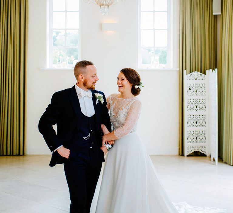 Elegant White Wedding At Iscoyd Park With Bride In Pronovias & Blossom Tree Installation Marquee With Images From Steve Gerrard Photography