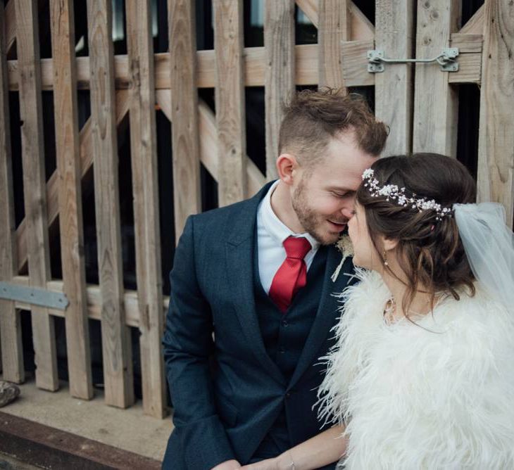 Anran Devon Christmas Winter Wedding With Bride In Claire Pettibone & A Hog Roast Dinner In Glasshouse With Images From Liberty Pearl Photography