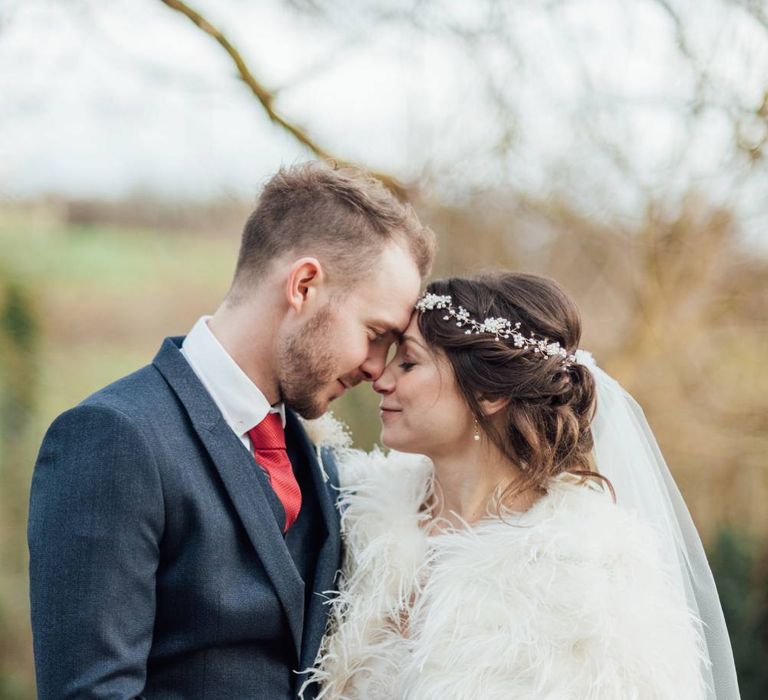 Anran Devon Christmas Winter Wedding With Bride In Claire Pettibone & A Hog Roast Dinner In Glasshouse With Images From Liberty Pearl Photography