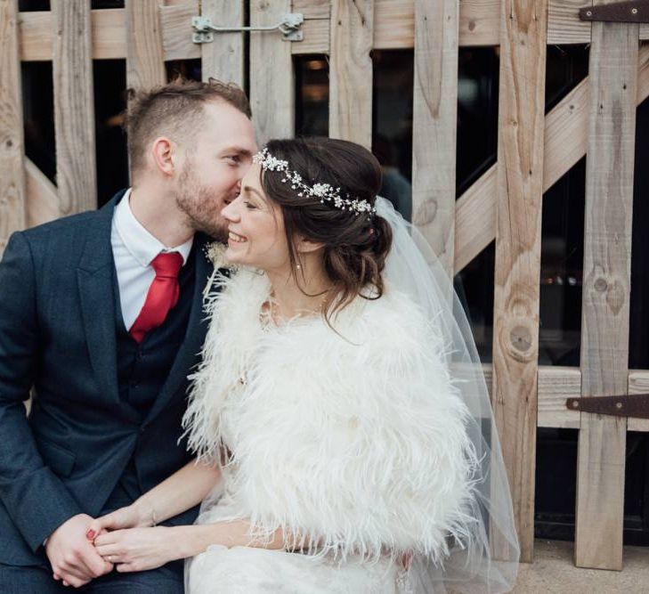 Anran Devon Christmas Winter Wedding With Bride In Claire Pettibone & A Hog Roast Dinner In Glasshouse With Images From Liberty Pearl Photography