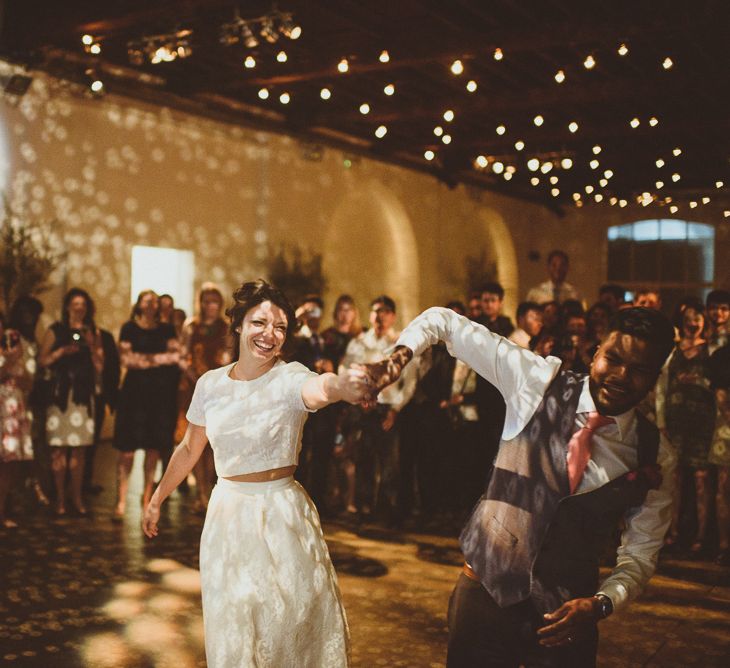 First Dance | Bride in Ted Baker Separates | Groom in Hugo Boss | Tropical Trinity Buoy Wharf Wedding | Matt Penberthy Photography