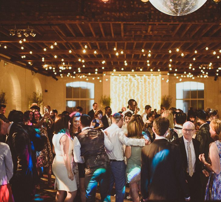 Fairy Light Reception | Tropical Trinity Buoy Wharf Wedding | Matt Penberthy Photography