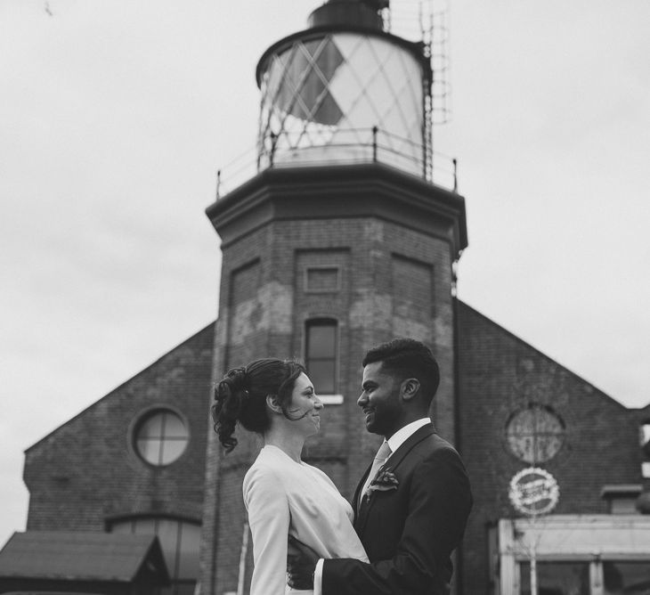 Bride in Ted Baker Separates | Groom in Hugo Boss | Tropical Trinity Buoy Wharf Wedding | Matt Penberthy Photography