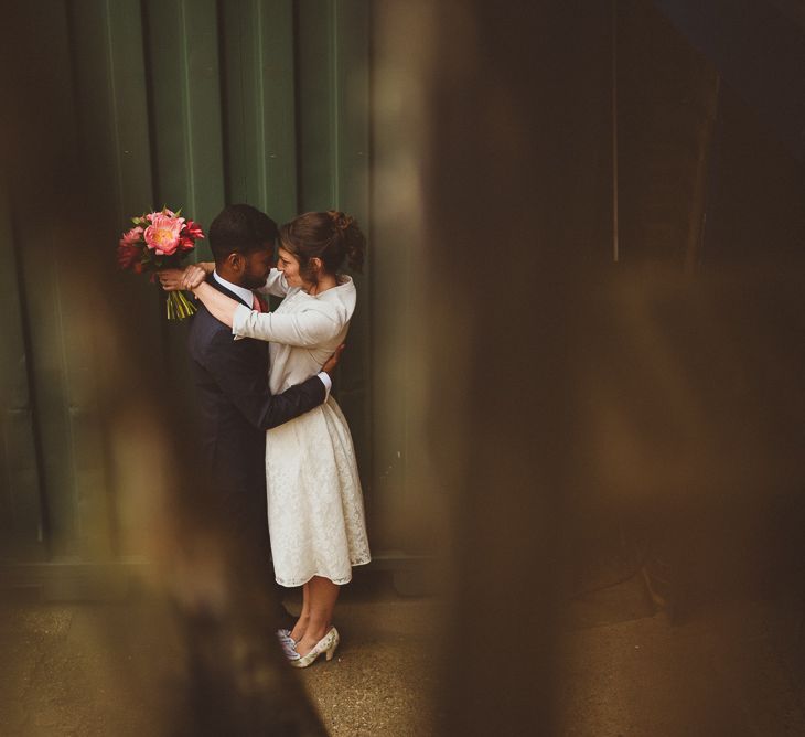 Bride in Ted Baker Separates | Groom in Hugo Boss | Tropical Trinity Buoy Wharf Wedding | Matt Penberthy Photography