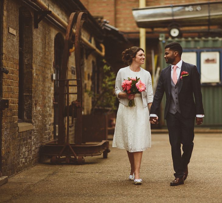 Bride in Ted Baker Separates | Groom in Hugo Boss | Tropical Trinity Buoy Wharf Wedding | Matt Penberthy Photography