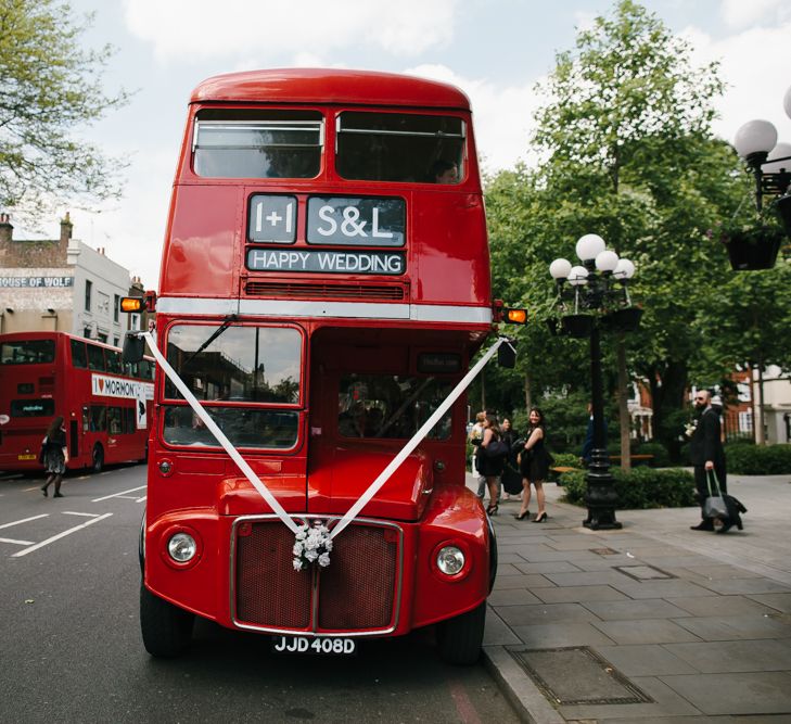 Red London Bus Wedding Transport