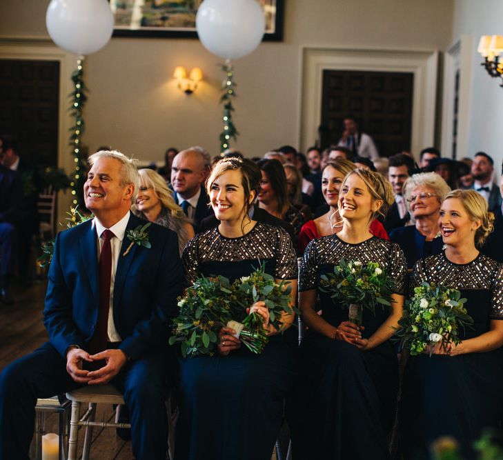 Bridesmaids In Navy Dresses From ASOS