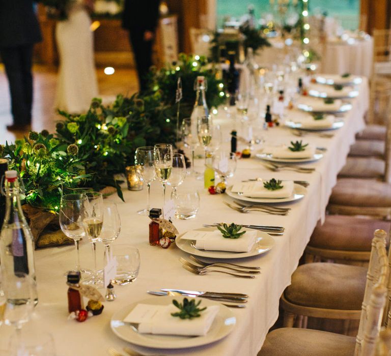 Winter Wedding Table Decor