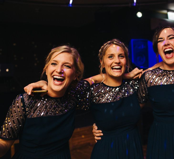 Bridesmaids In Navy Dresses from ASOS