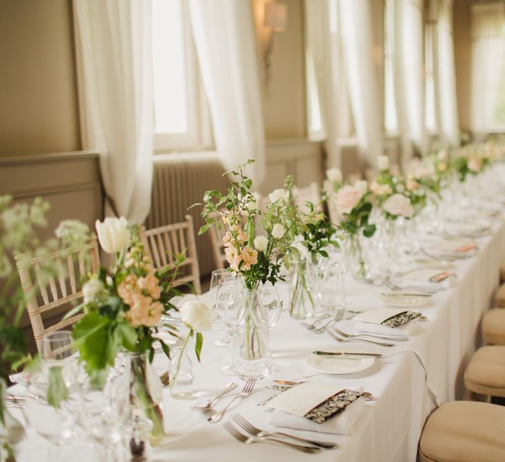 Elegant London Wedding With Spring Flowers In Pastel Shades With Bride In Bespoke Lace Gown & Bridesmaids In ASOS With Images By Frances Sales