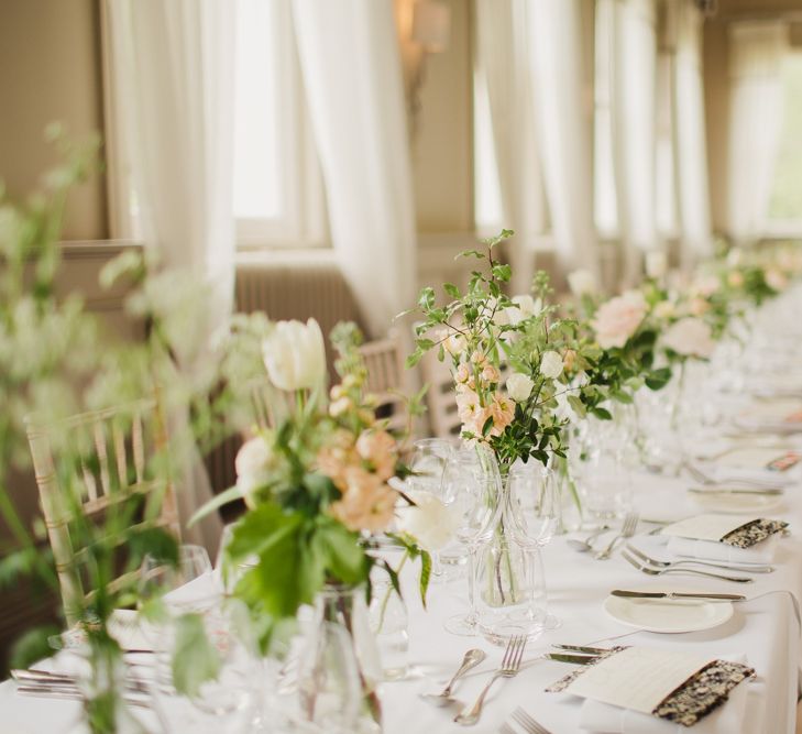 Elegant London Wedding With Spring Flowers In Pastel Shades With Bride In Bespoke Lace Gown & Bridesmaids In ASOS With Images By Frances Sales