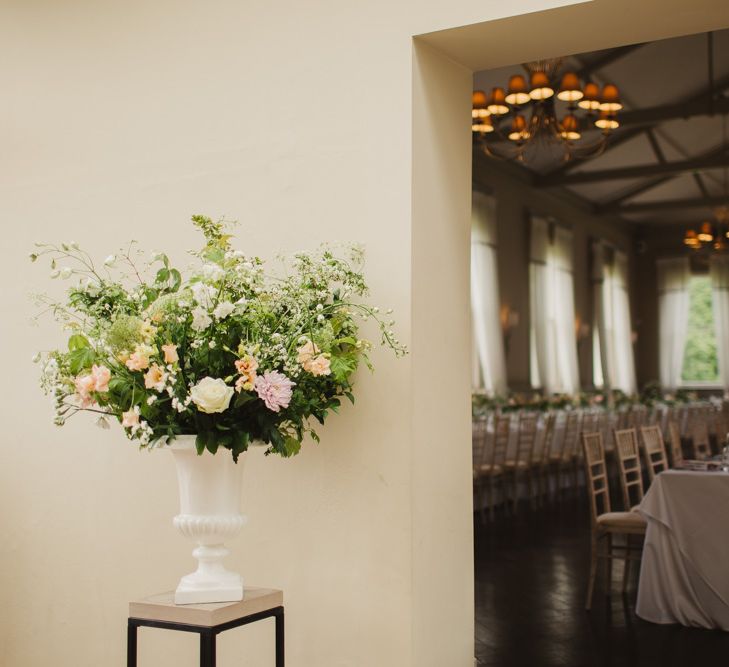 Elegant London Wedding With Spring Flowers In Pastel Shades With Bride In Bespoke Lace Gown & Bridesmaids In ASOS With Images By Frances Sales