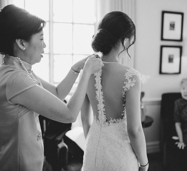 Elegant London Wedding With Spring Flowers In Pastel Shades With Bride In Bespoke Lace Gown & Bridesmaids In ASOS With Images By Frances Sales