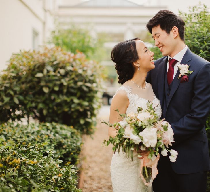 Elegant London Wedding With Spring Flowers In Pastel Shades With Bride In Bespoke Lace Gown & Bridesmaids In ASOS With Images By Frances Sales