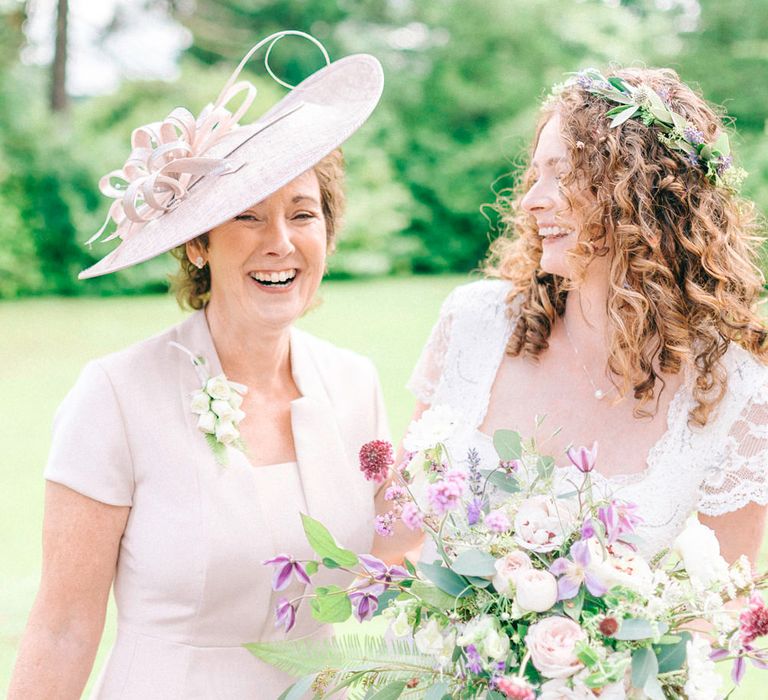 Purple and White Wildflower Wedding Bouquet