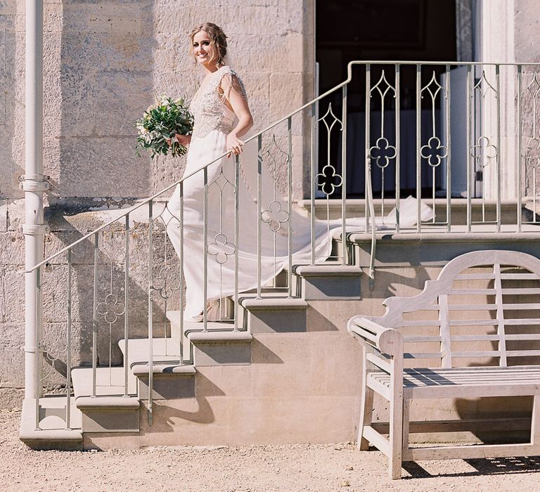 #crowedding Elmore Court Outdoor ceremony Anna Campbell gown