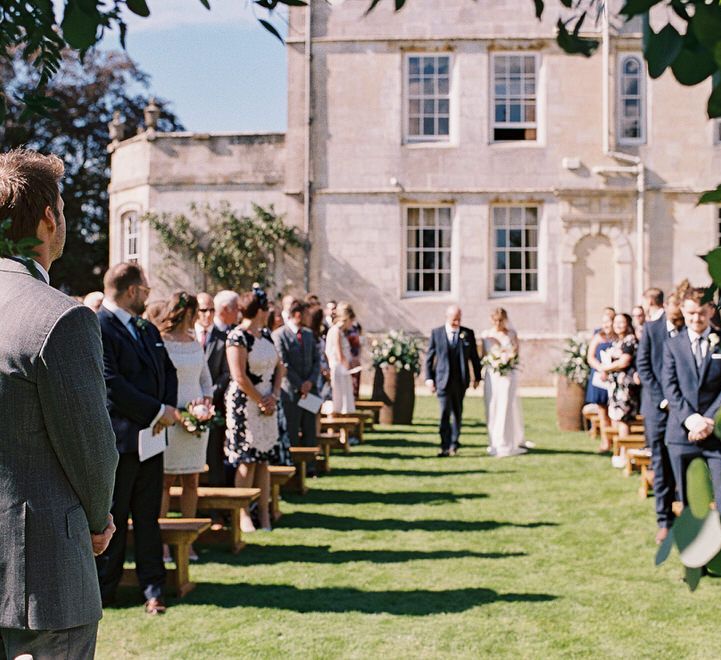 #crowedding Elmore Court Outdoor ceremony Anna Campbell gown