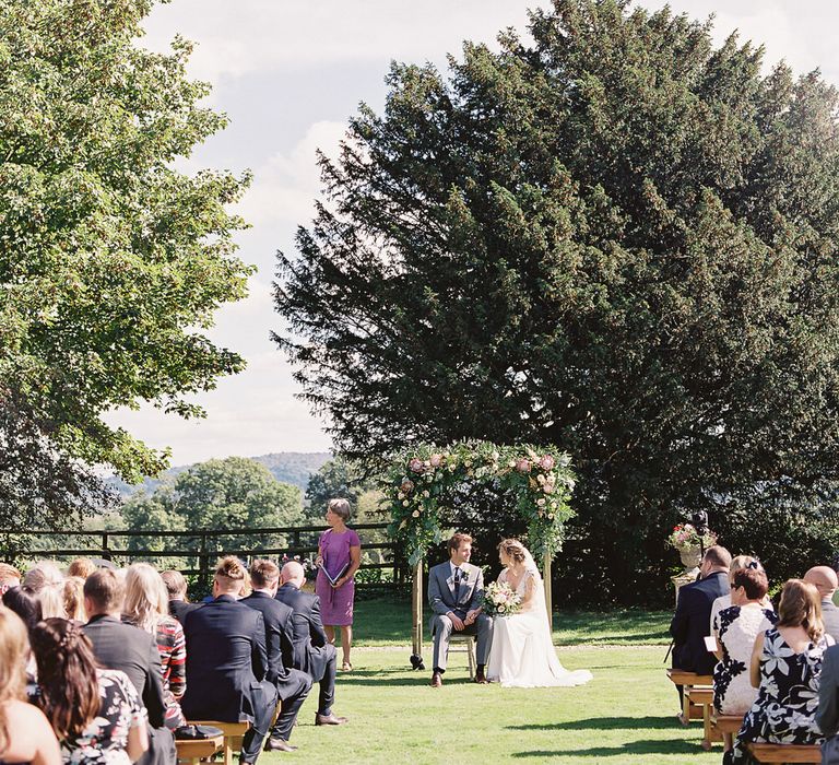 #crowedding Elmore Court Outdoor ceremony