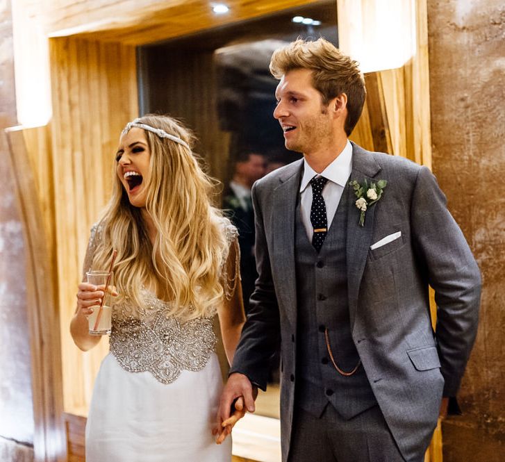 #crowedding Anna Campbell gown Cad & The Dandy suit