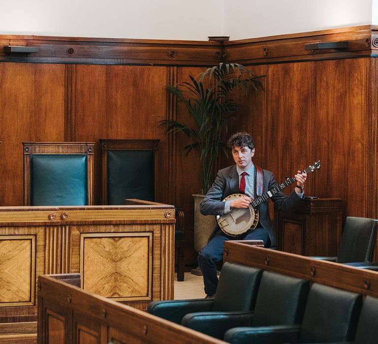 Wedding Ceremony At Town Hall Hotel // Image By Miss Gen Photography