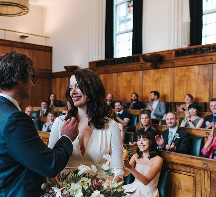 Wedding Ceremony At Town Hall Hotel // Image By Miss Gen Photography