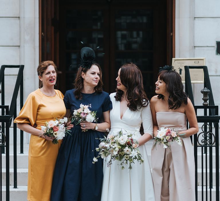 Bridesmaids In Mustard Yellow, Navy And Lilac With Images By Miss Gen Photography