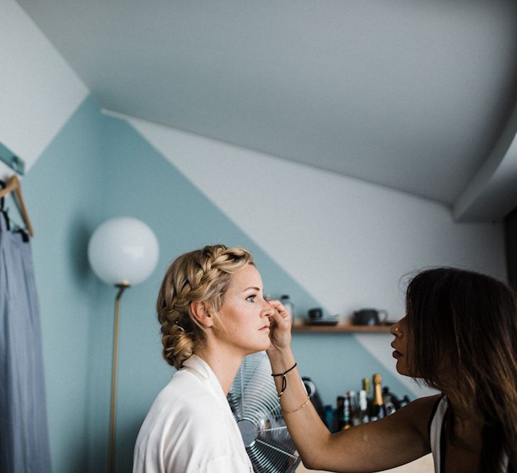 Jenny Packham Bride For A Relaxed Garden Party Style Wedding At Bourne & Hollingsworth Building With Bridesmaids In Coast Separates Images From Through The Woods We Ran