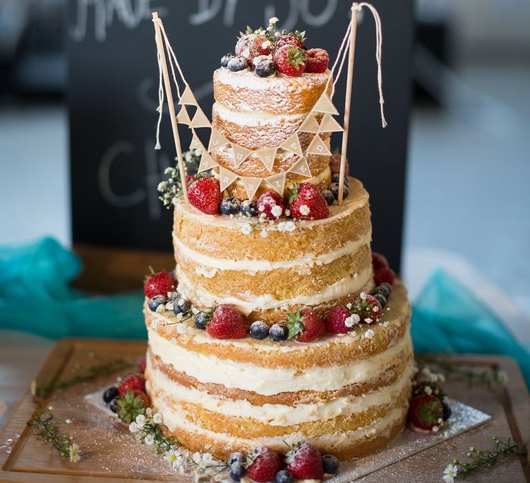 Victoria Sponge Naked Wedding Cake