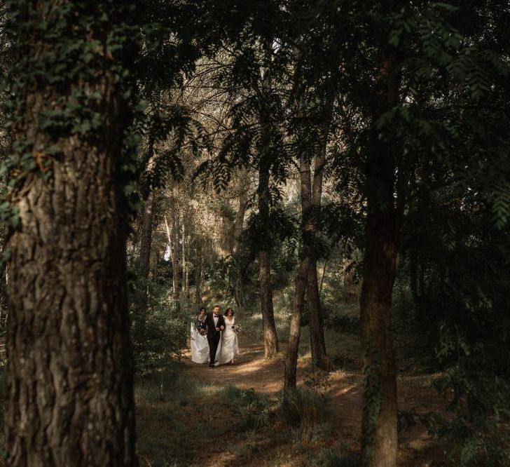 Cosmic Inspired Destination Wedding Barcelona With Epic Dessert Table & Outdoor Woodland Ceremony With Pampas Grass Planning Paloma Cruz Images Pablo Laguia