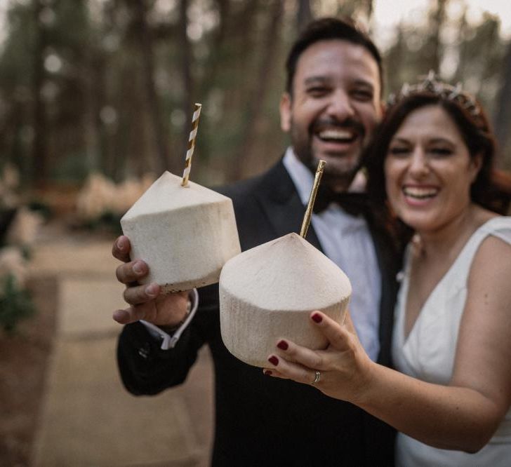 Cosmic Inspired Destination Wedding Barcelona With Epic Dessert Table & Outdoor Woodland Ceremony With Pampas Grass Planning Paloma Cruz Images Pablo Laguia