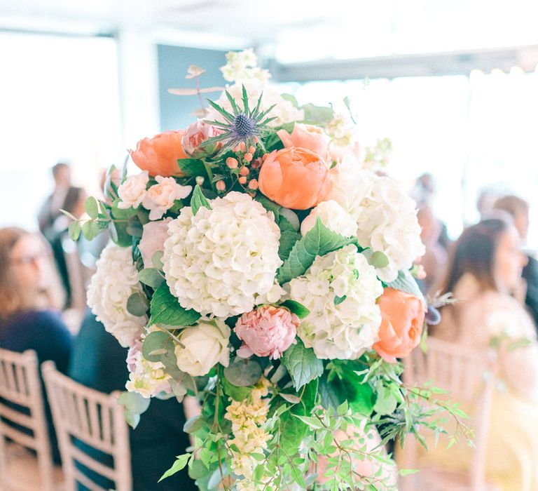 Peach, Cream & Coral Wedding Flowers