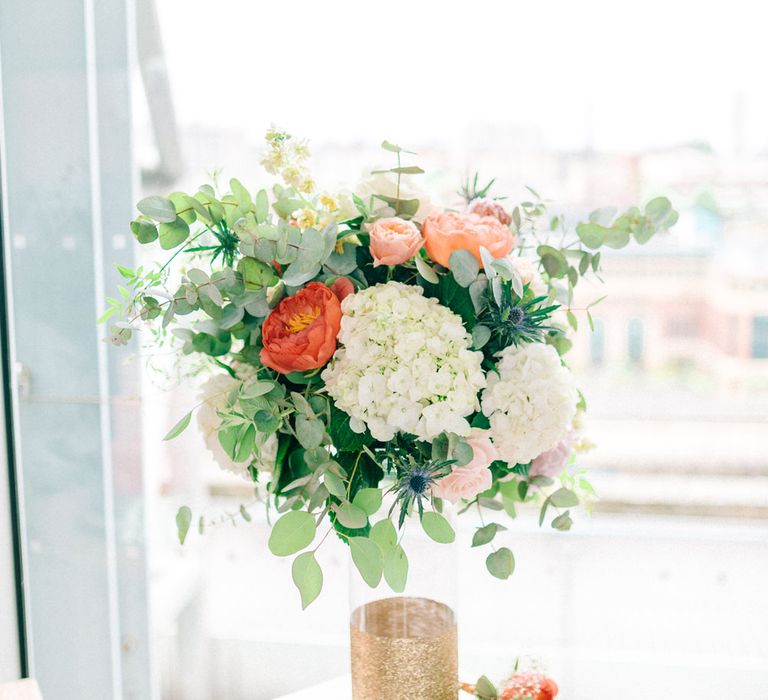 Peach & Cream Flower Arrangement