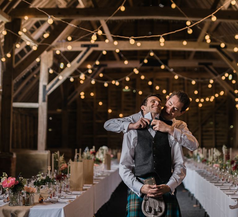 North Hidden Barn with Festoon Lights